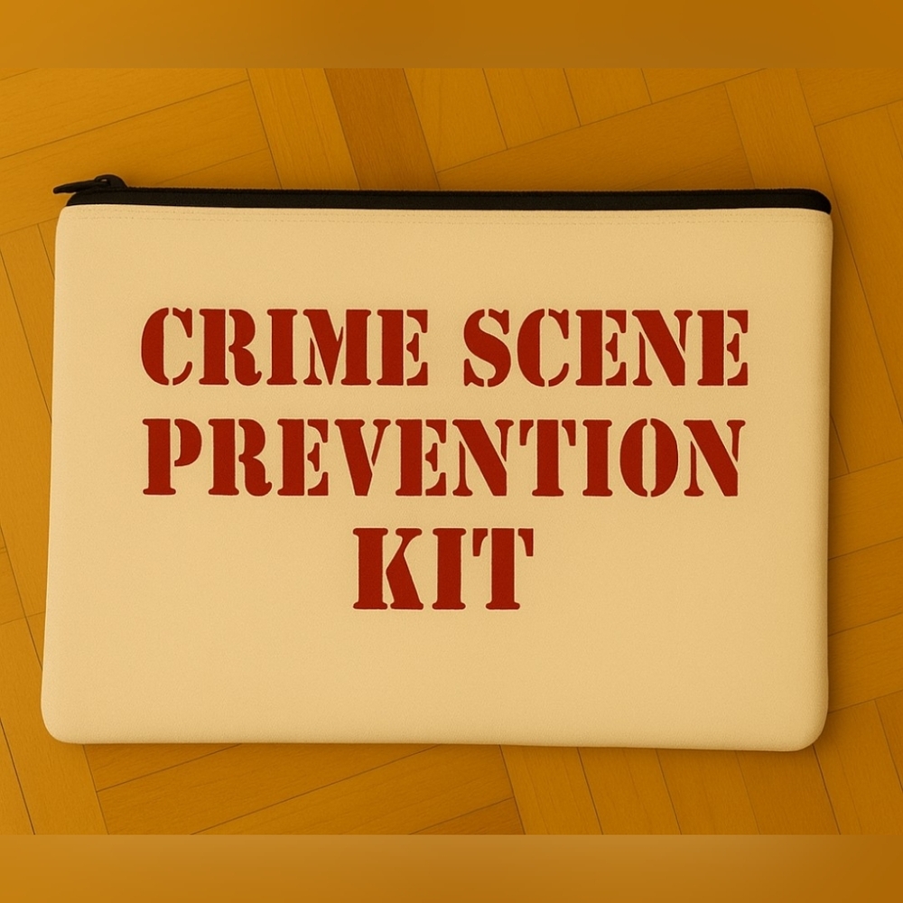Crime Scene Prevention Kit - Funny Menstrual Zipper Canvas Bag For Girls/Women